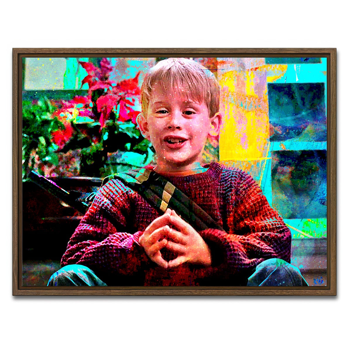 AUTO-MOCKUP WHITE | Home Alone | 1 Piece | Walnut Framed Canvas | group=4x3