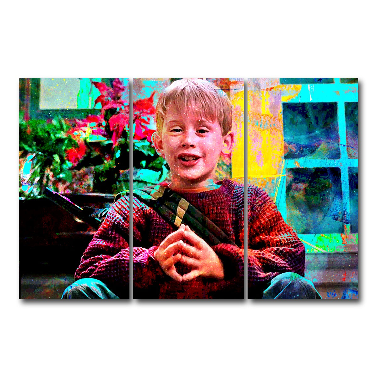 AUTO-MOCKUP WHITE | Home Alone | 3 Piece | Gallery Wrap Canvas | group=12x24