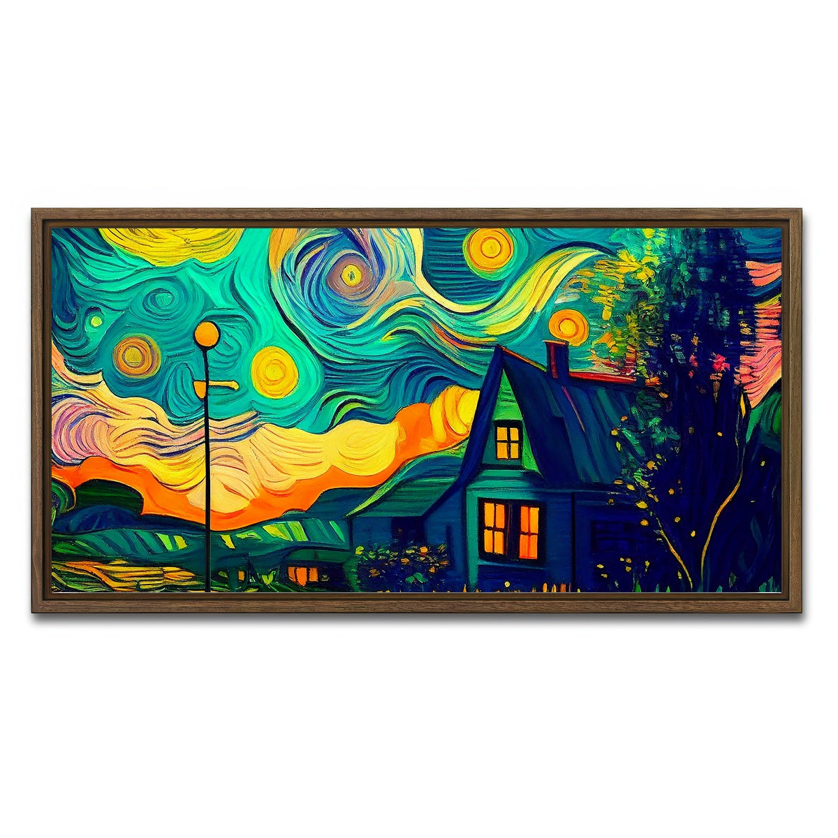 AUTO-MOCKUP WHITE | Home Sweet Home | 1 Piece | Walnut Framed Canvas | group=2x1