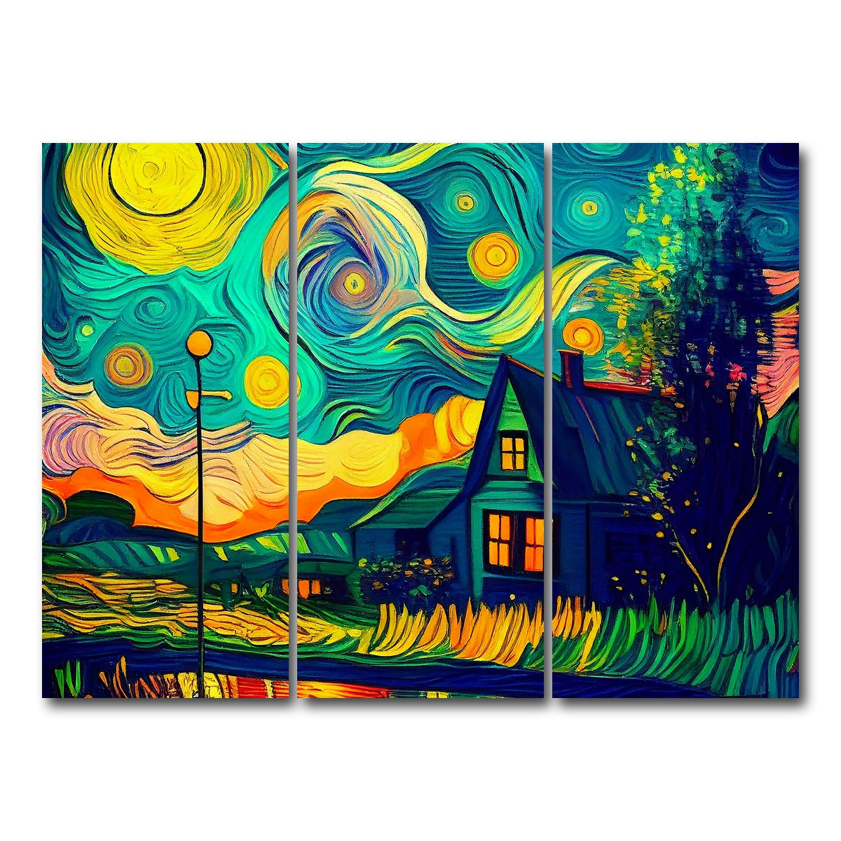 AUTO-MOCKUP WHITE | Home Sweet Home | 3 Piece | Gallery Wrap Canvas | group=8x18