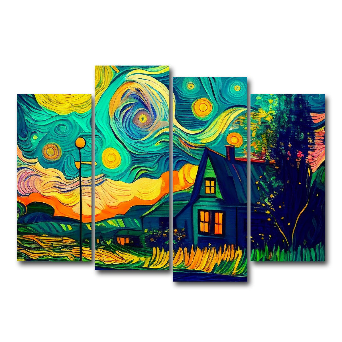 AUTO-MOCKUP WHITE | Home Sweet Home | 4 Piece | Gallery Wrap Canvas | group=4_normal