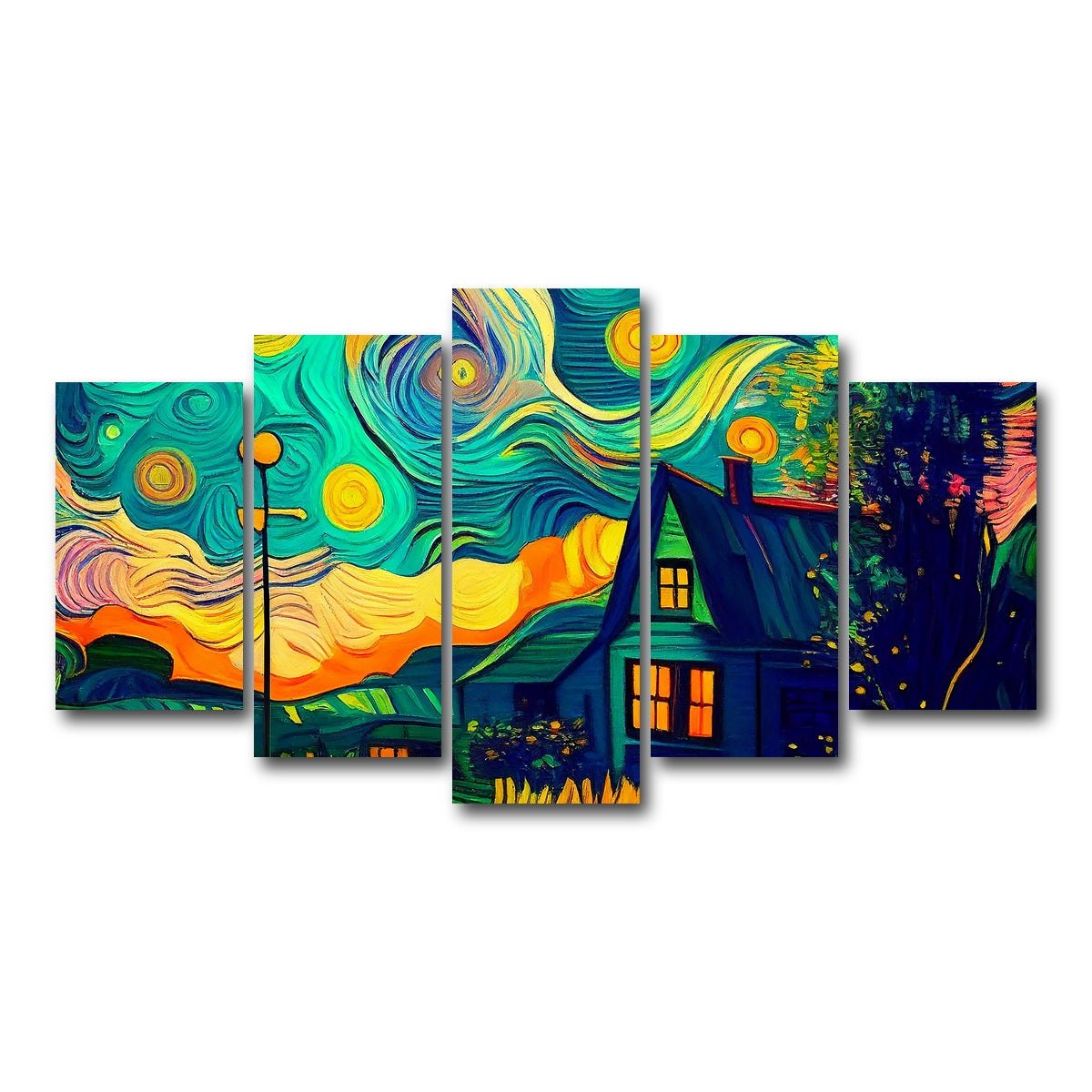 AUTO-MOCKUP WHITE | Home Sweet Home | 5 Piece | Gallery Wrap Canvas | group=5_normal