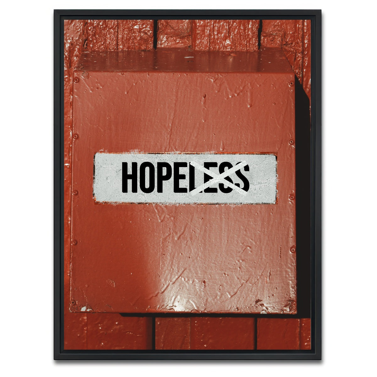 AUTO-MOCKUP WHITE | Hope design | 1 Piece | Black Framed Canvas | group=3x4
