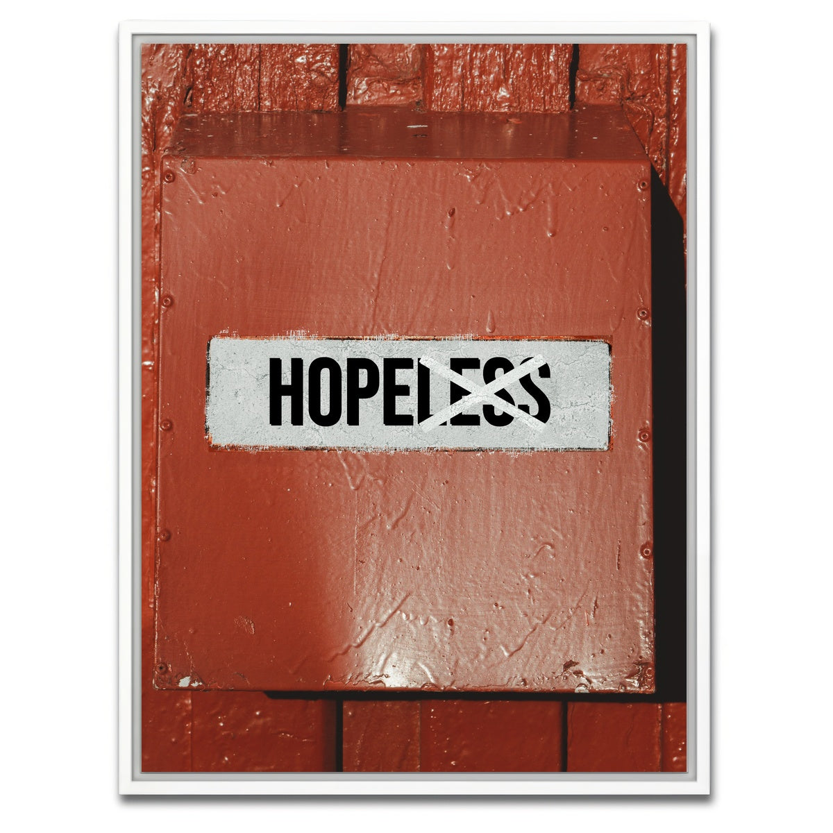 AUTO-MOCKUP WHITE | Hope design | 1 Piece | White Framed Canvas | group=3x4