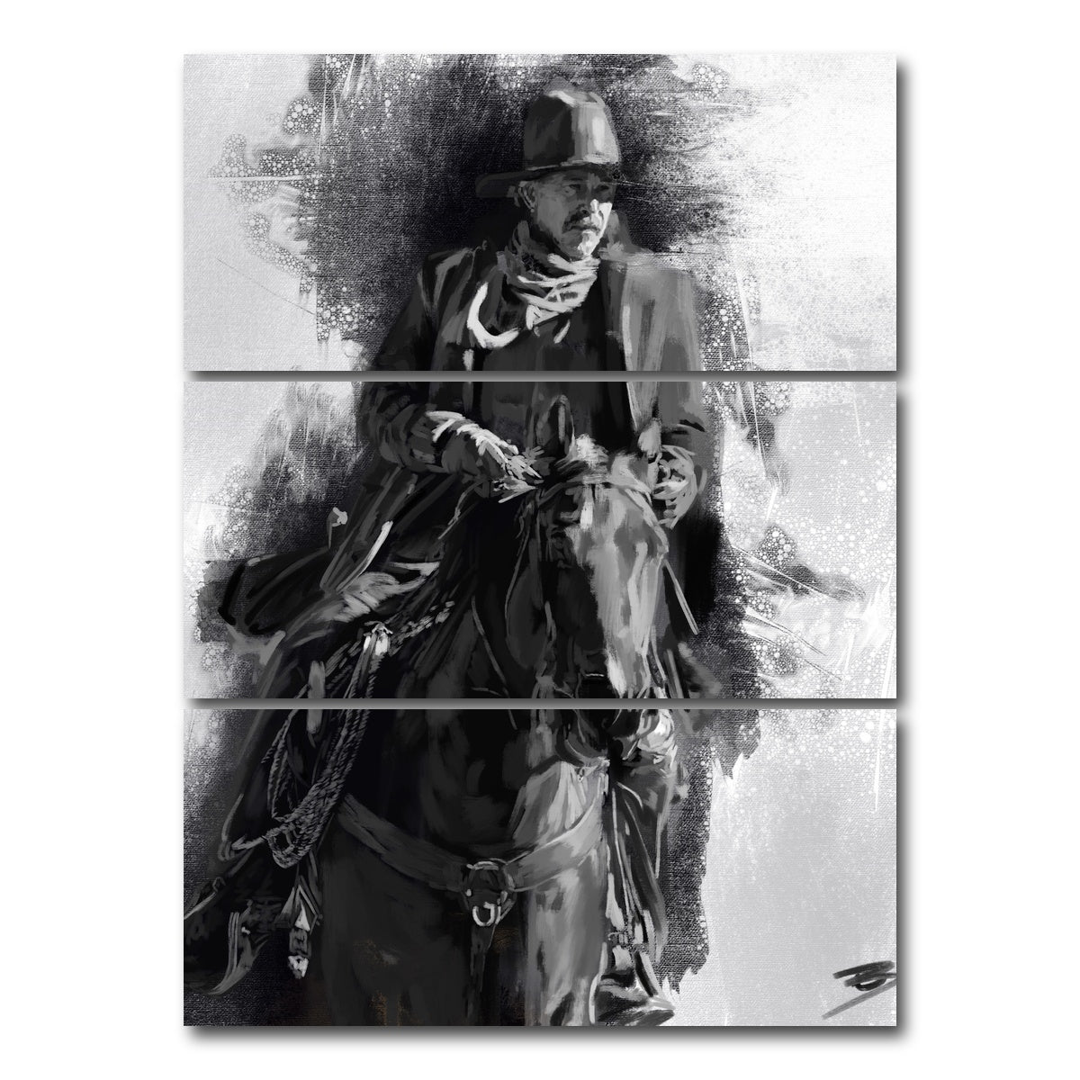 AUTO-MOCKUP WHITE | Horizon - Hayes | 3 Piece | Gallery Wrap Canvas | group=8x18_stacked