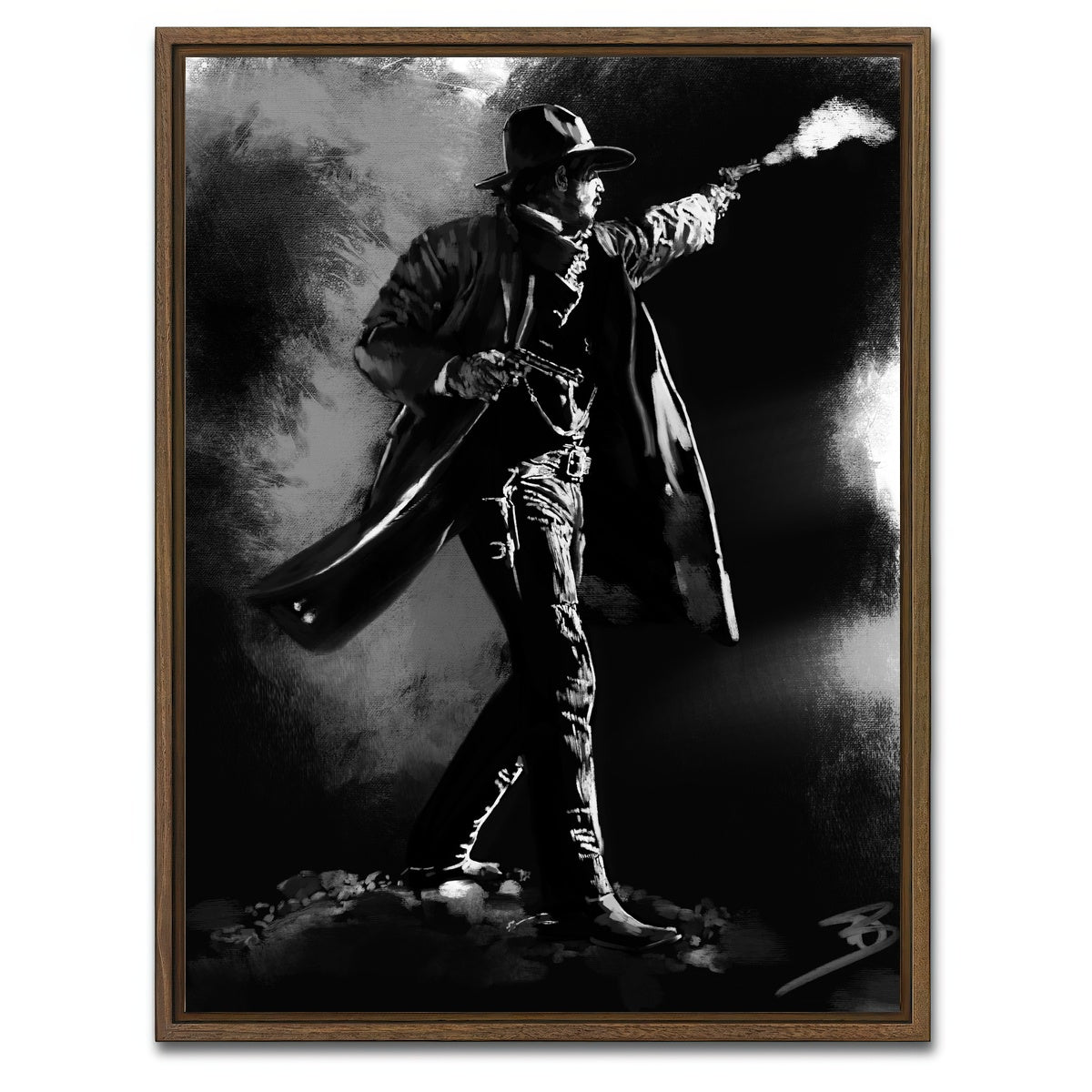 AUTO-MOCKUP WHITE | Horizon | 1 Piece | Walnut Framed Canvas | group=3x4