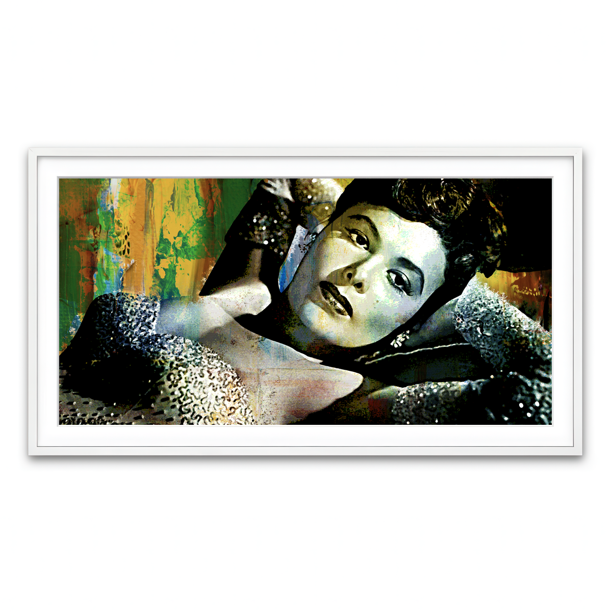 Framed Print 2x1 White