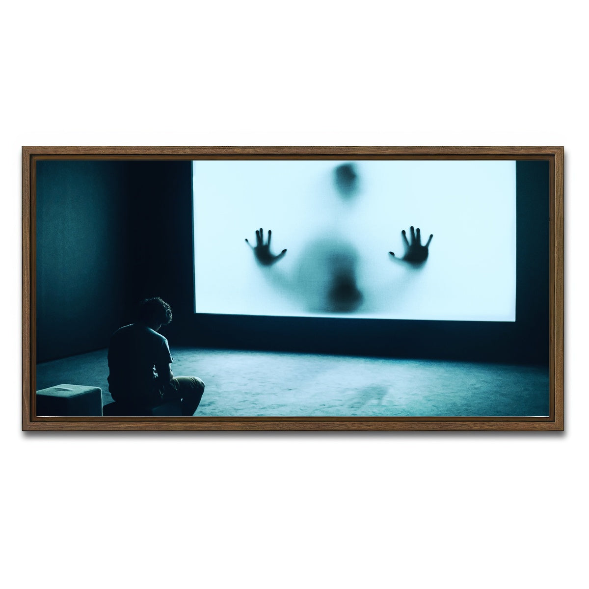 AUTO-MOCKUP WHITE | Horror | 1 Piece | Walnut Framed Canvas | group=2x1