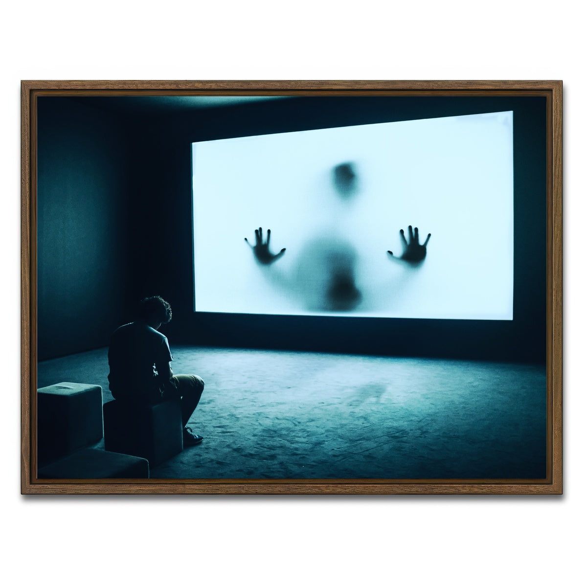 AUTO-MOCKUP WHITE | Horror | 1 Piece | Walnut Framed Canvas | group=4x3