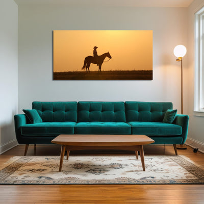 AUTO-MOCKUP ROOM | Horse & Cowboy at Sunset