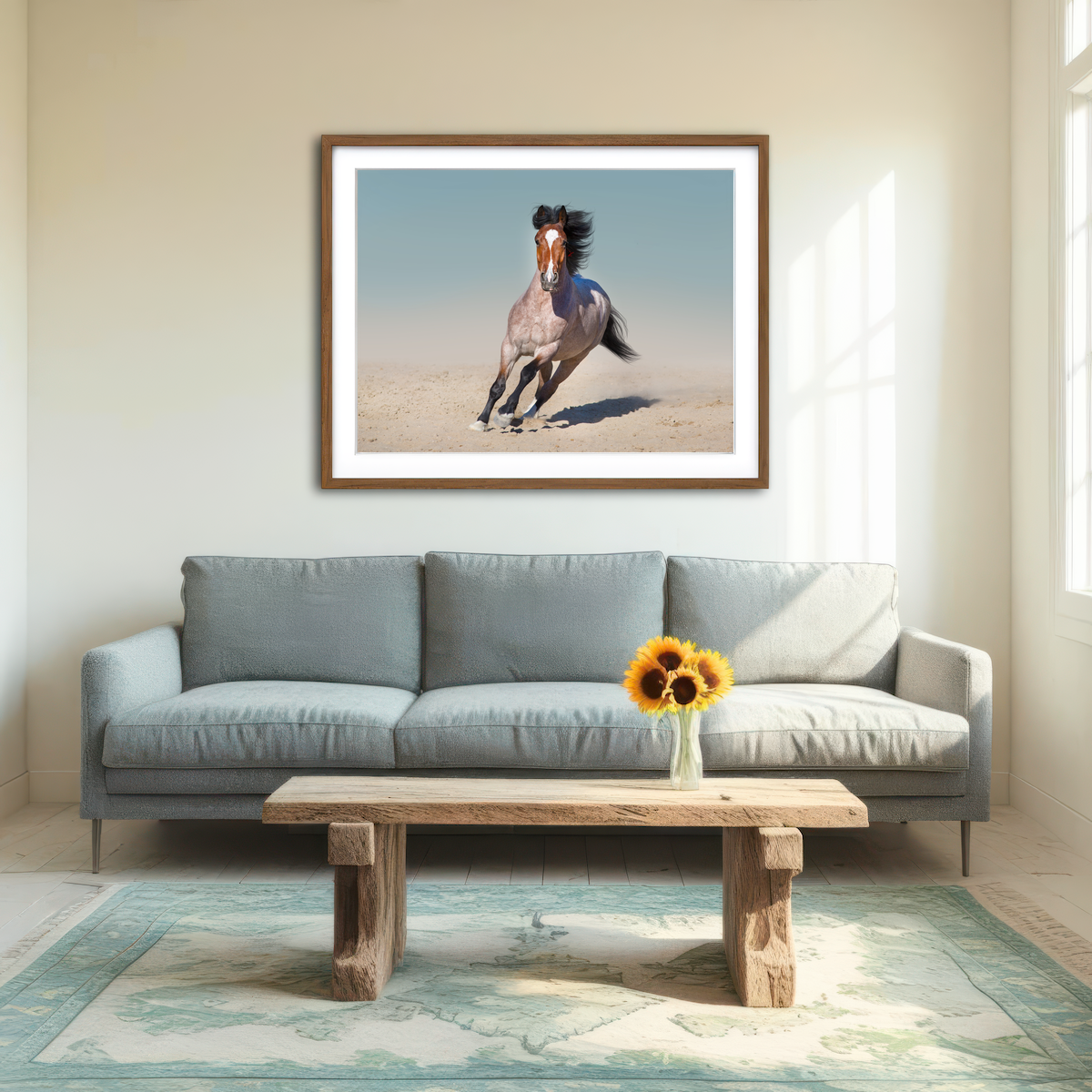 AUTO-MOCKUP ROOM | Horse Desert Run Wall Art