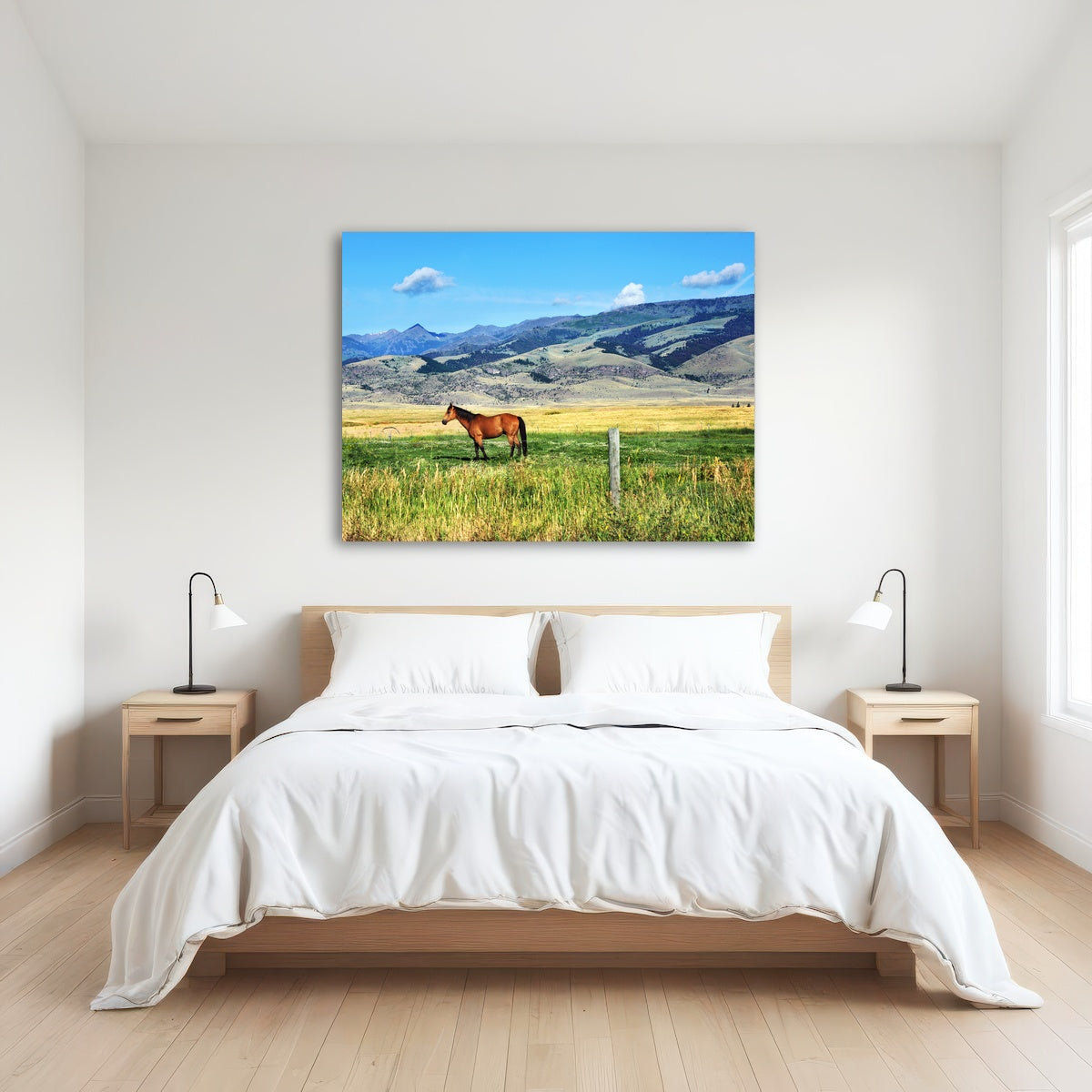 AUTO-MOCKUP ROOM | Horse Grazes in Paradise Valley