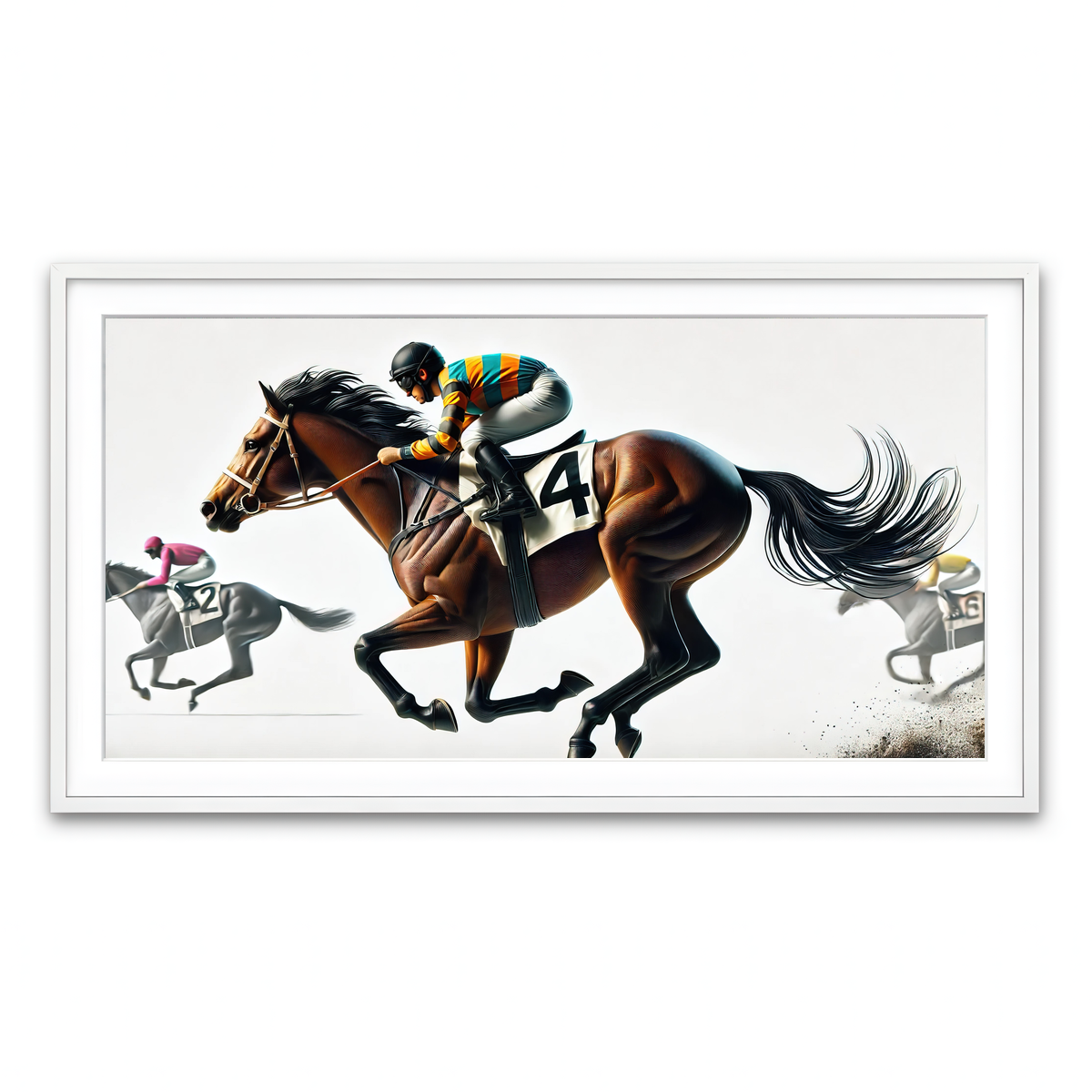 Framed Print 2x1 White