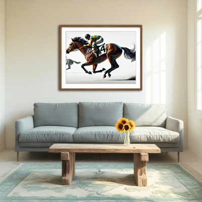 AUTO-MOCKUP ROOM | Horse Racing Wall Art