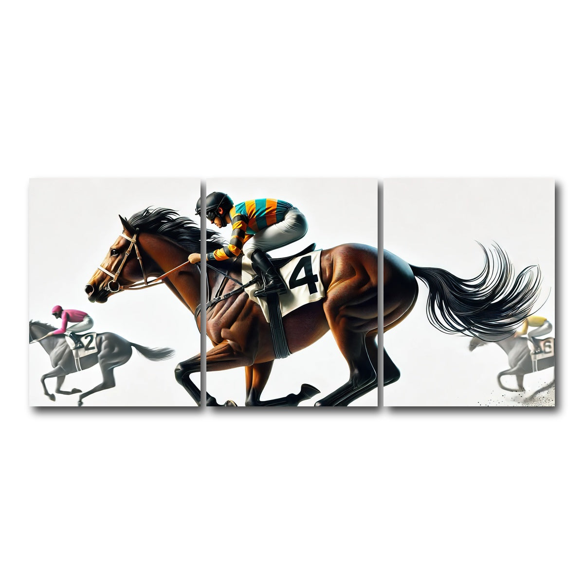 AUTO-MOCKUP WHITE | Horse Racing | 3 Piece | Gallery Wrap Canvas | group=18x24