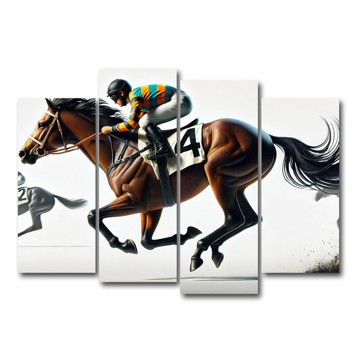 AUTO-MOCKUP WHITE | Horse Racing | 4 Piece | Gallery Wrap Canvas | group=4_normal