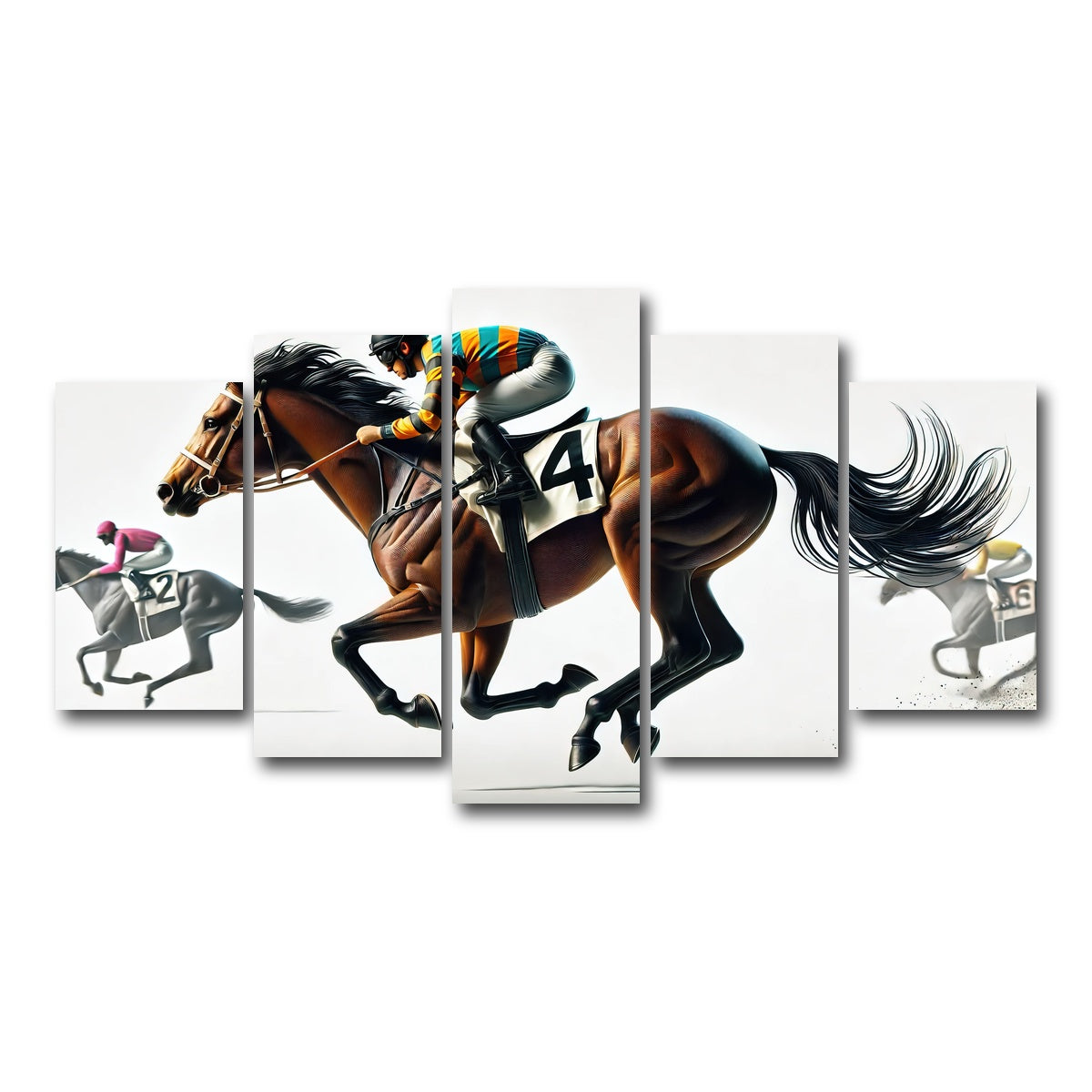 AUTO-MOCKUP WHITE | Horse Racing | 5 Piece | Gallery Wrap Canvas | group=5_normal