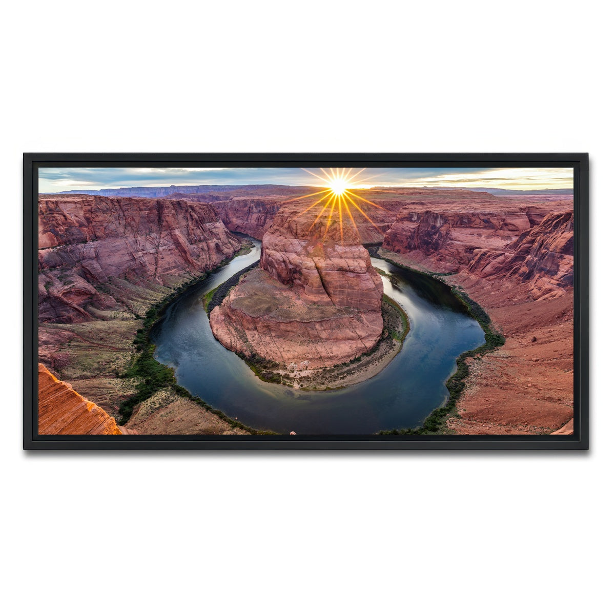 AUTO-MOCKUP WHITE | Horseshoe Bend | 1 Piece | Black Framed Canvas | group=2x1