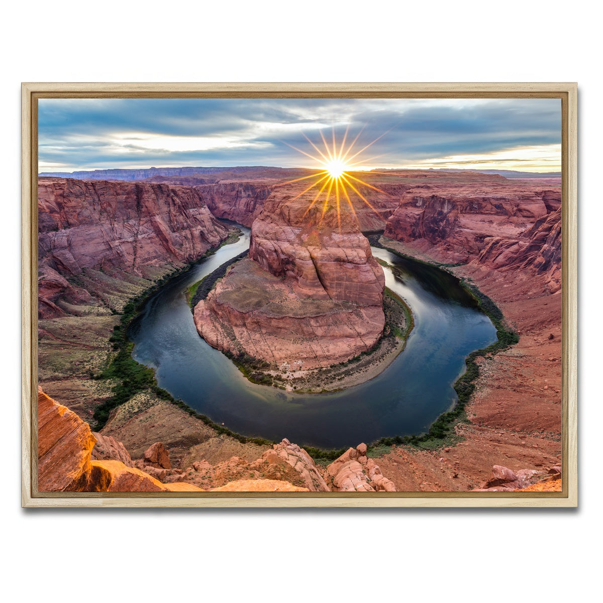 AUTO-MOCKUP WHITE | Horseshoe Bend | 1 Piece | Natural Framed Canvas | group=4x3