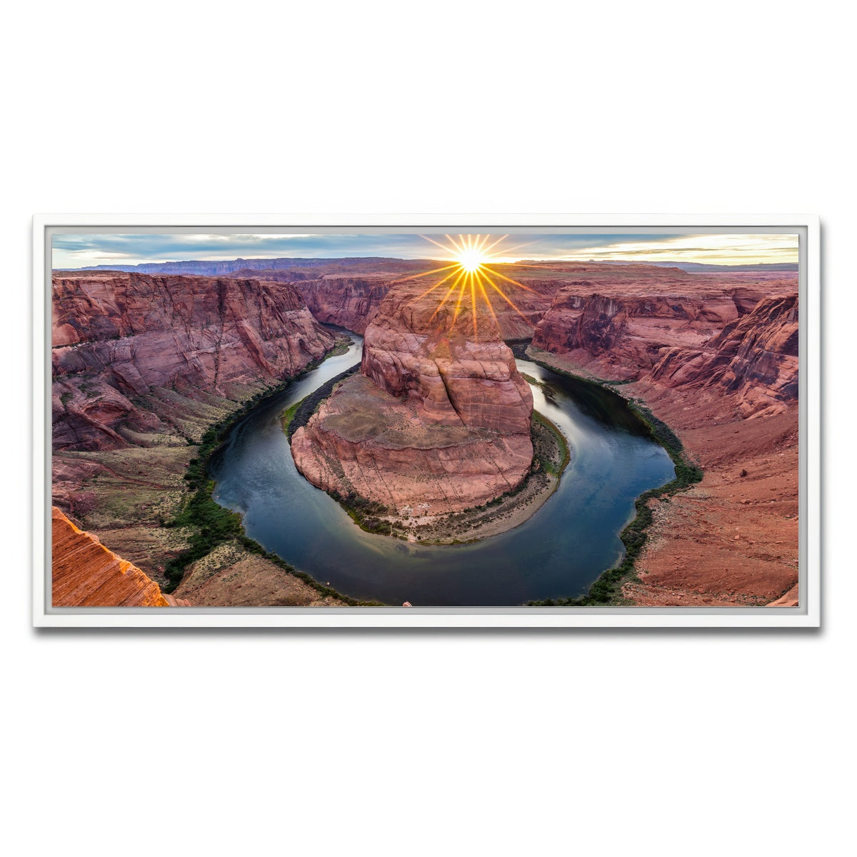 AUTO-MOCKUP WHITE | Horseshoe Bend | 1 Piece | White Framed Canvas | group=2x1