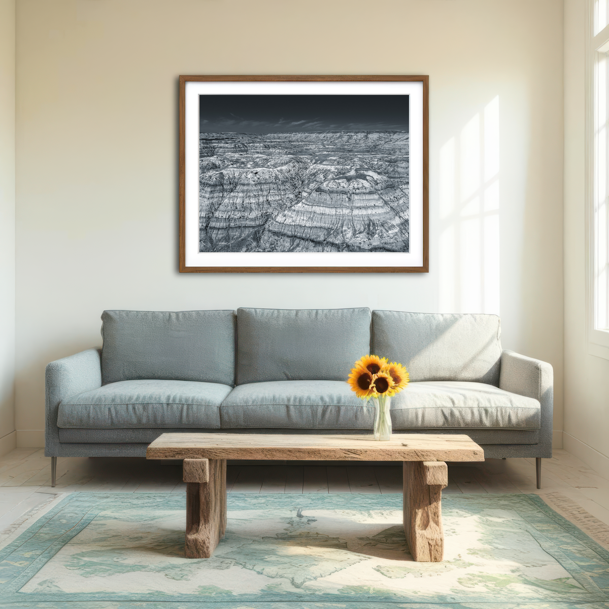 AUTO-MOCKUP ROOM | Horseshoe Canyon Alberta Wall Art