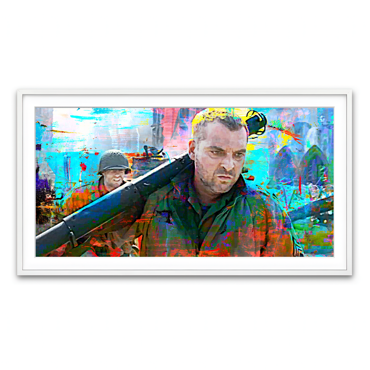 Framed Print 2x1 White