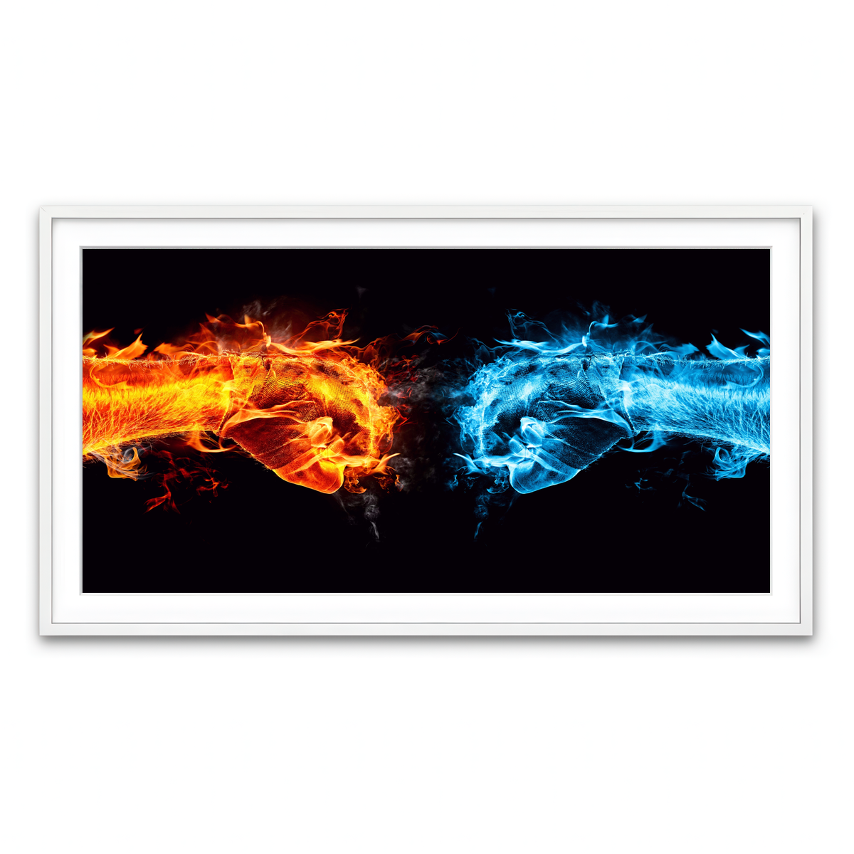 Framed Print 2x1 White