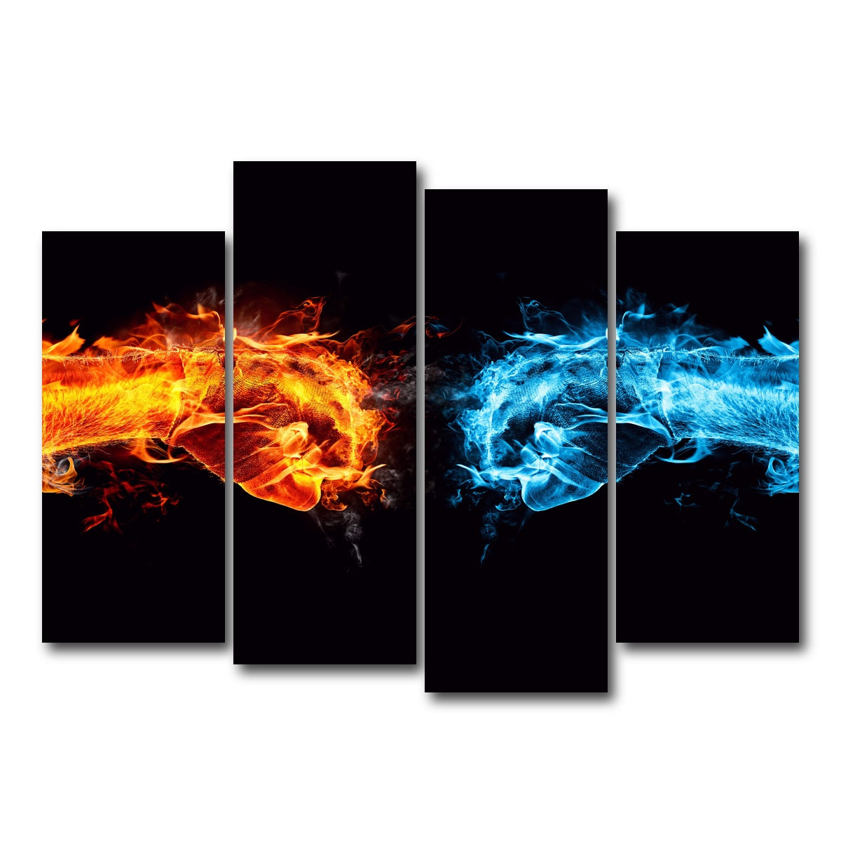 AUTO-MOCKUP WHITE | Hot Cold Fist Bump | 4 Piece | Gallery Wrap Canvas | group=4_normal