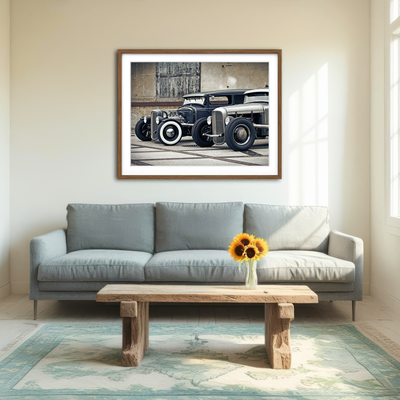 AUTO-MOCKUP ROOM | Hot Rods Wall Art