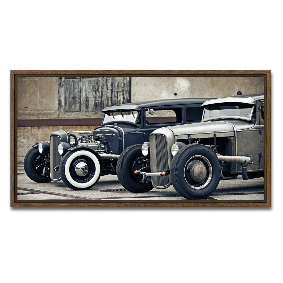 AUTO-MOCKUP WHITE | Hot Rods | 1 Piece | Walnut Framed Canvas | group=2x1