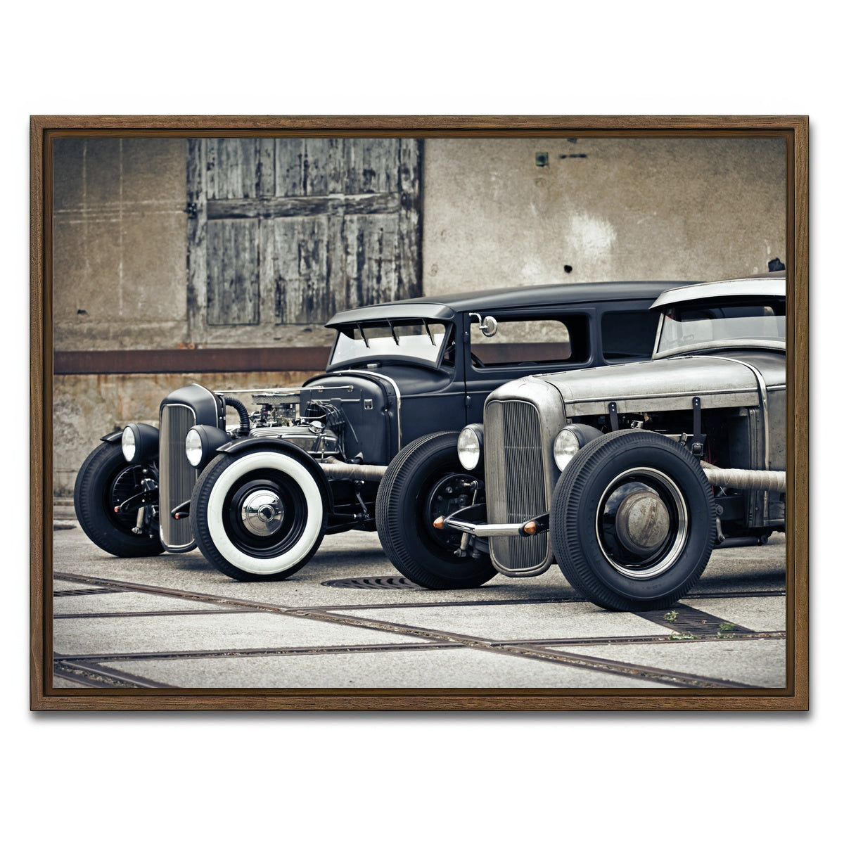 AUTO-MOCKUP WHITE | Hot Rods | 1 Piece | Walnut Framed Canvas | group=4x3