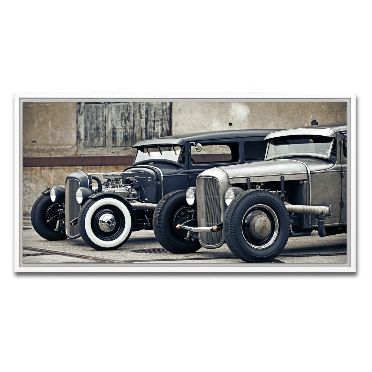 AUTO-MOCKUP WHITE | Hot Rods | 1 Piece | White Framed Canvas | group=2x1