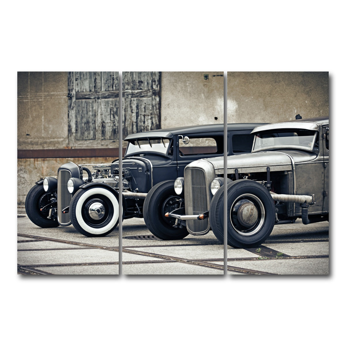 AUTO-MOCKUP WHITE | Hot Rods | 3 Piece | Gallery Wrap Canvas | group=12x24
