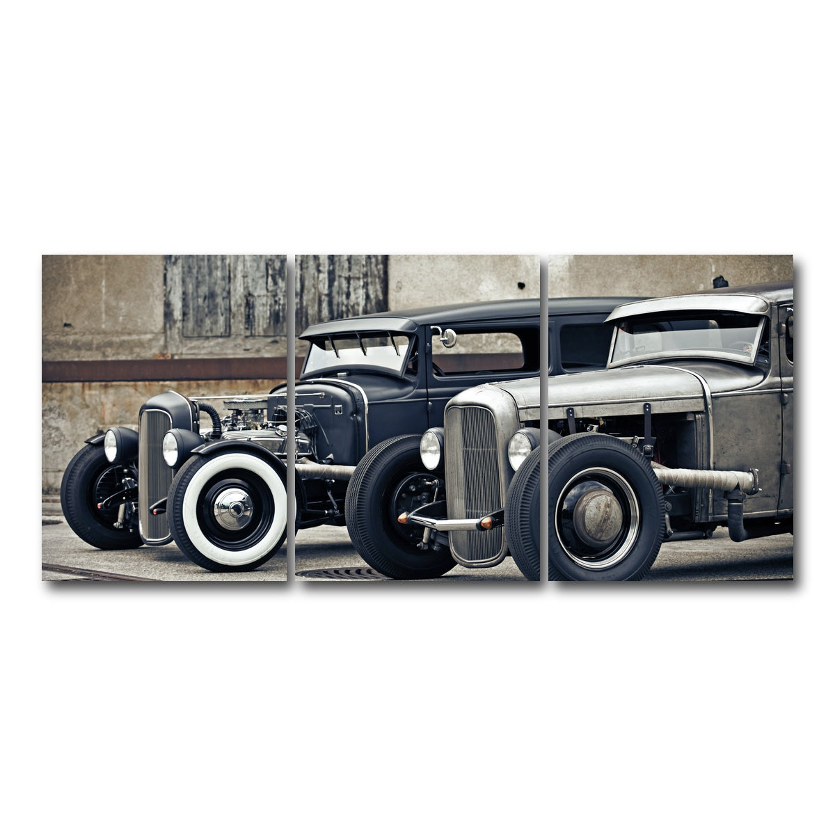 AUTO-MOCKUP WHITE | Hot Rods | 3 Piece | Gallery Wrap Canvas | group=18x24