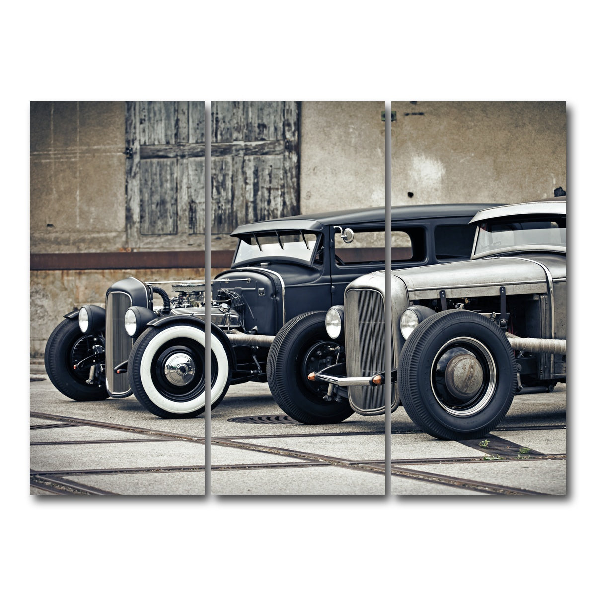 AUTO-MOCKUP WHITE | Hot Rods | 3 Piece | Gallery Wrap Canvas | group=8x18