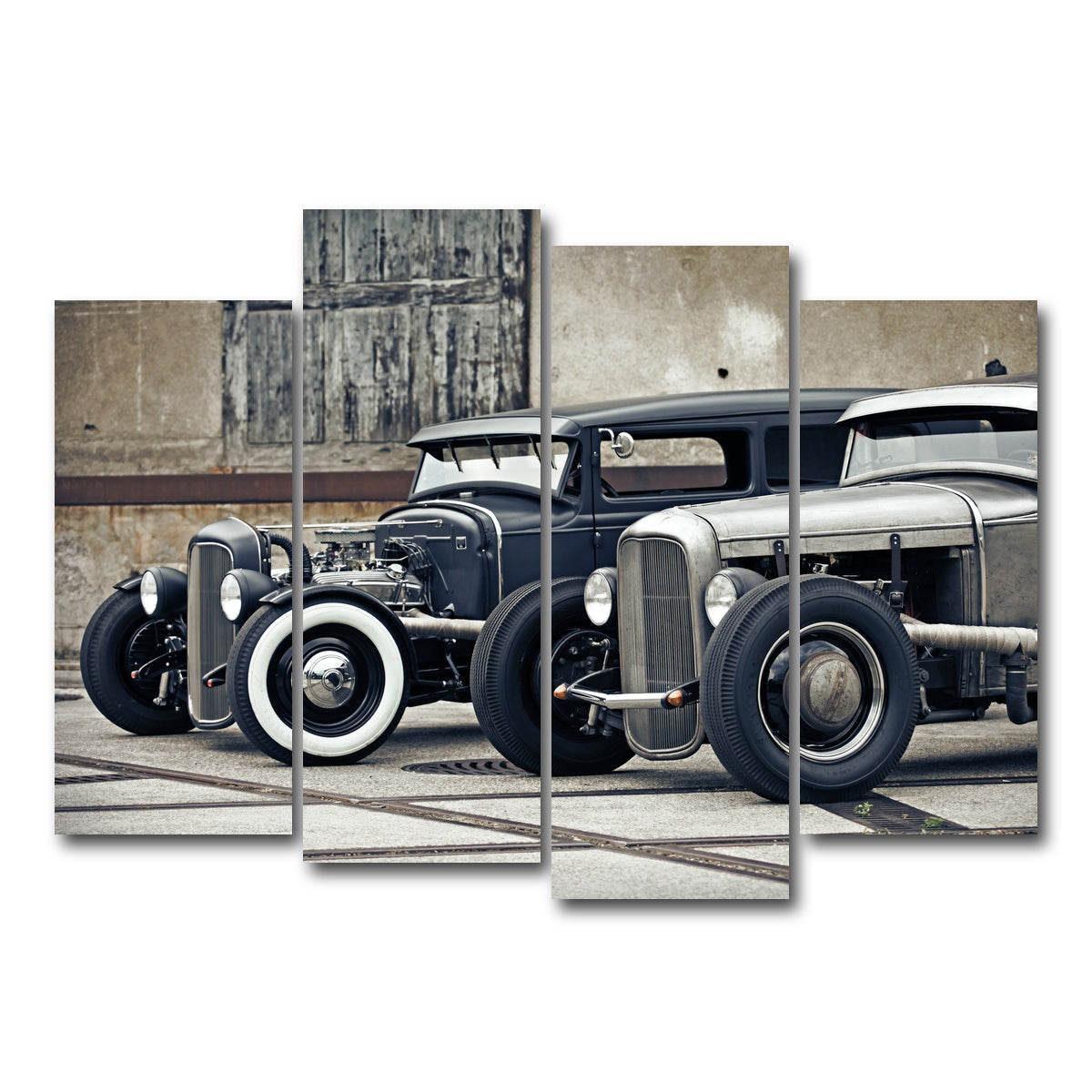 AUTO-MOCKUP WHITE | Hot Rods | 4 Piece | Gallery Wrap Canvas | group=4_normal