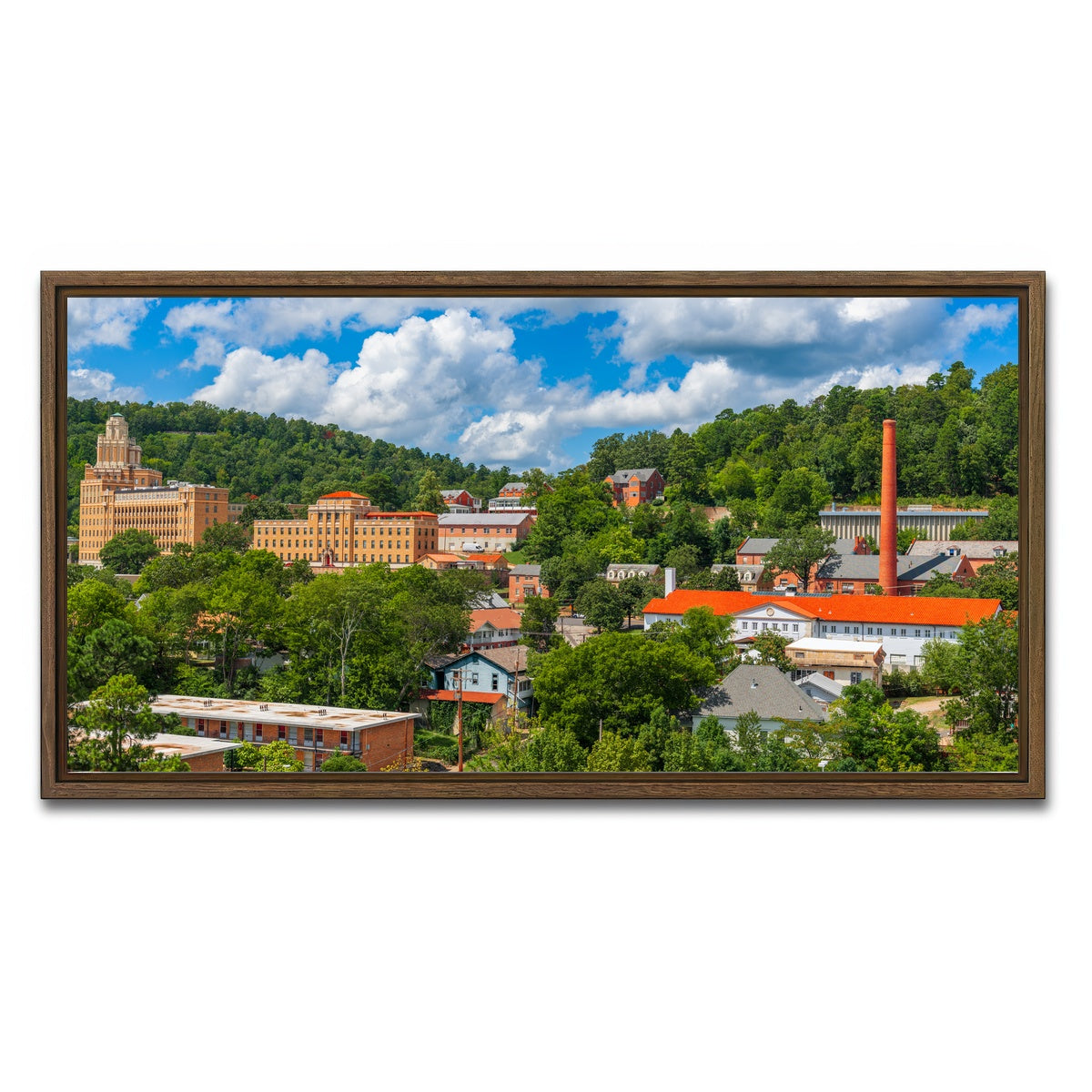 AUTO-MOCKUP WHITE | Hot Springs | 1 Piece | Walnut Framed Canvas | group=2x1