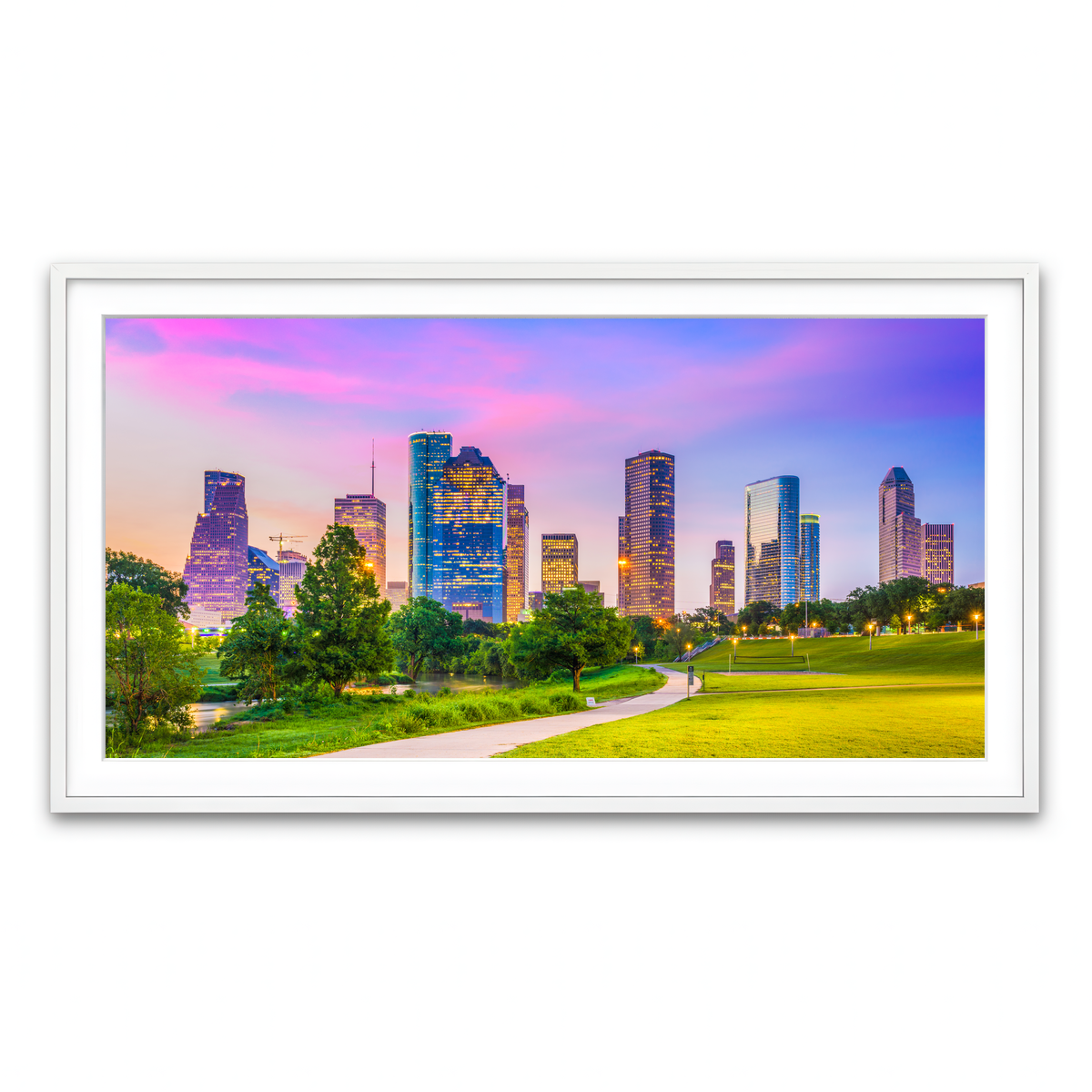 Framed Print 2x1 White
