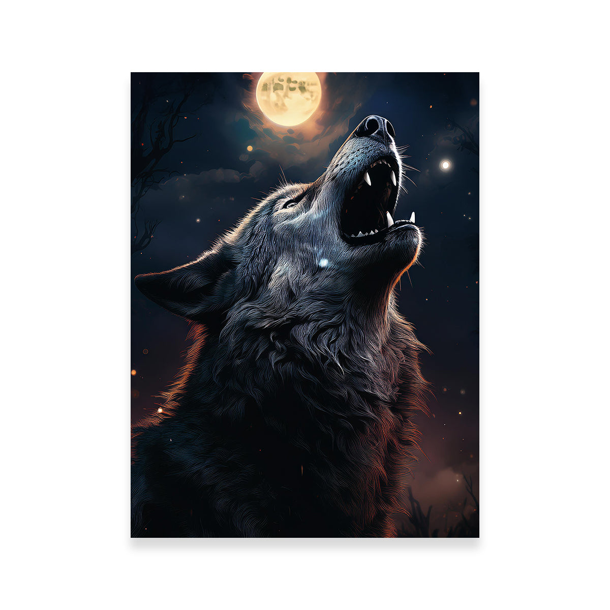 Howling Wolf Wall Art