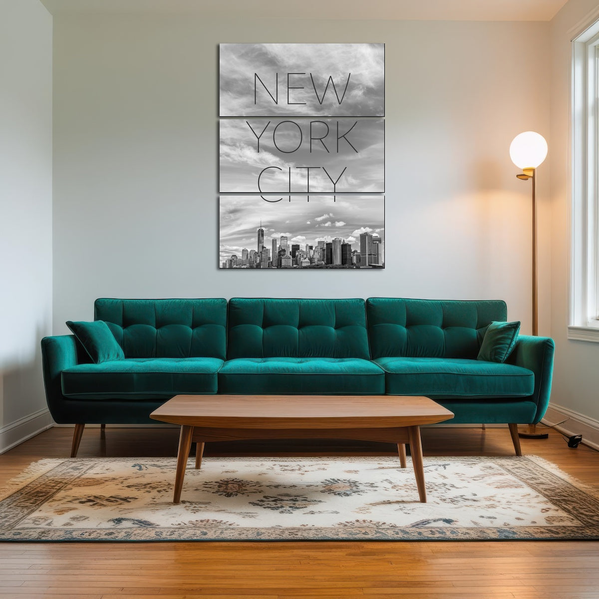 AUTO-MOCKUP ROOM | Hudson River Text & Skyline