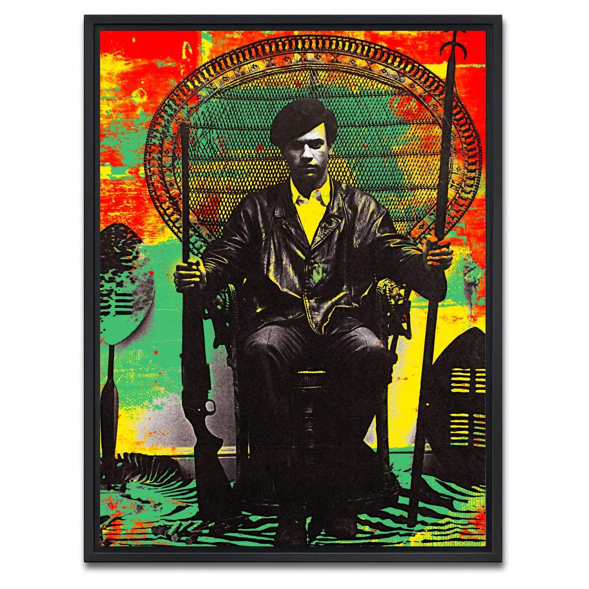 AUTO-MOCKUP WHITE | Huey P Newton | 1 Piece | Black Framed Canvas | group=3x4