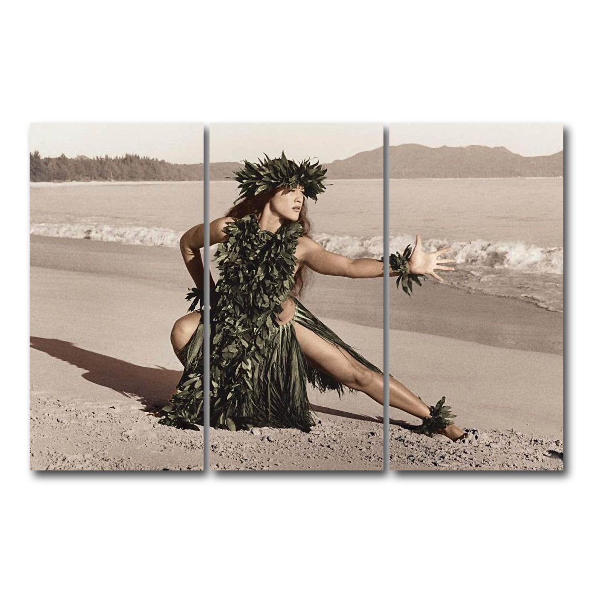 AUTO-MOCKUP WHITE | Hula Dancer | 3 Piece | Gallery Wrap Canvas | group=12x24