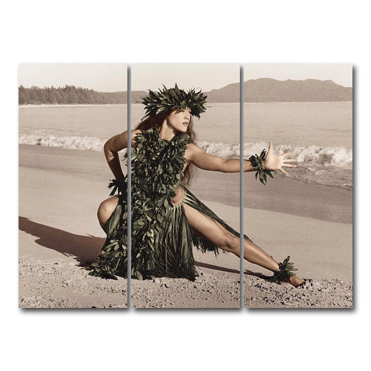 AUTO-MOCKUP WHITE | Hula Dancer | 3 Piece | Gallery Wrap Canvas | group=8x18