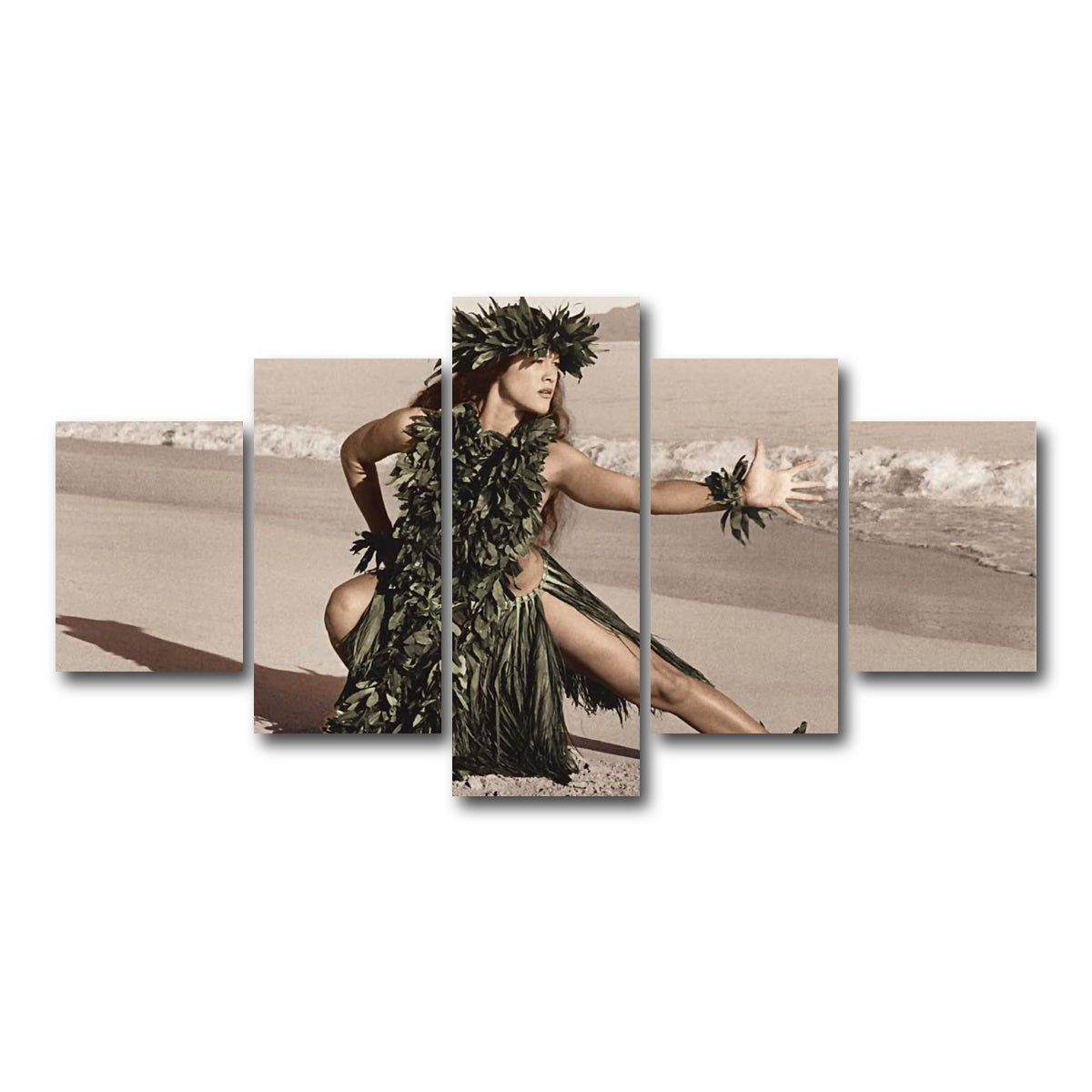 AUTO-MOCKUP WHITE | Hula Dancer | 5 Piece | Gallery Wrap Canvas | group=5_short