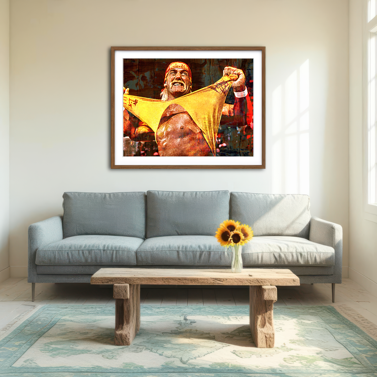 AUTO-MOCKUP ROOM | Hulk Hogan Wall Art