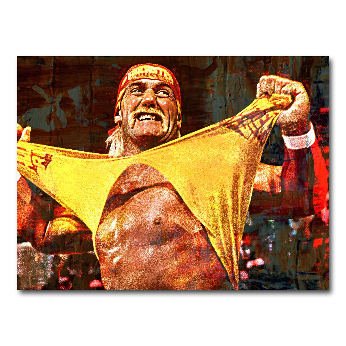 AUTO-MOCKUP WHITE | Hulk Hogan | 1 Piece | Gallery Wrap Canvas | group=4x3