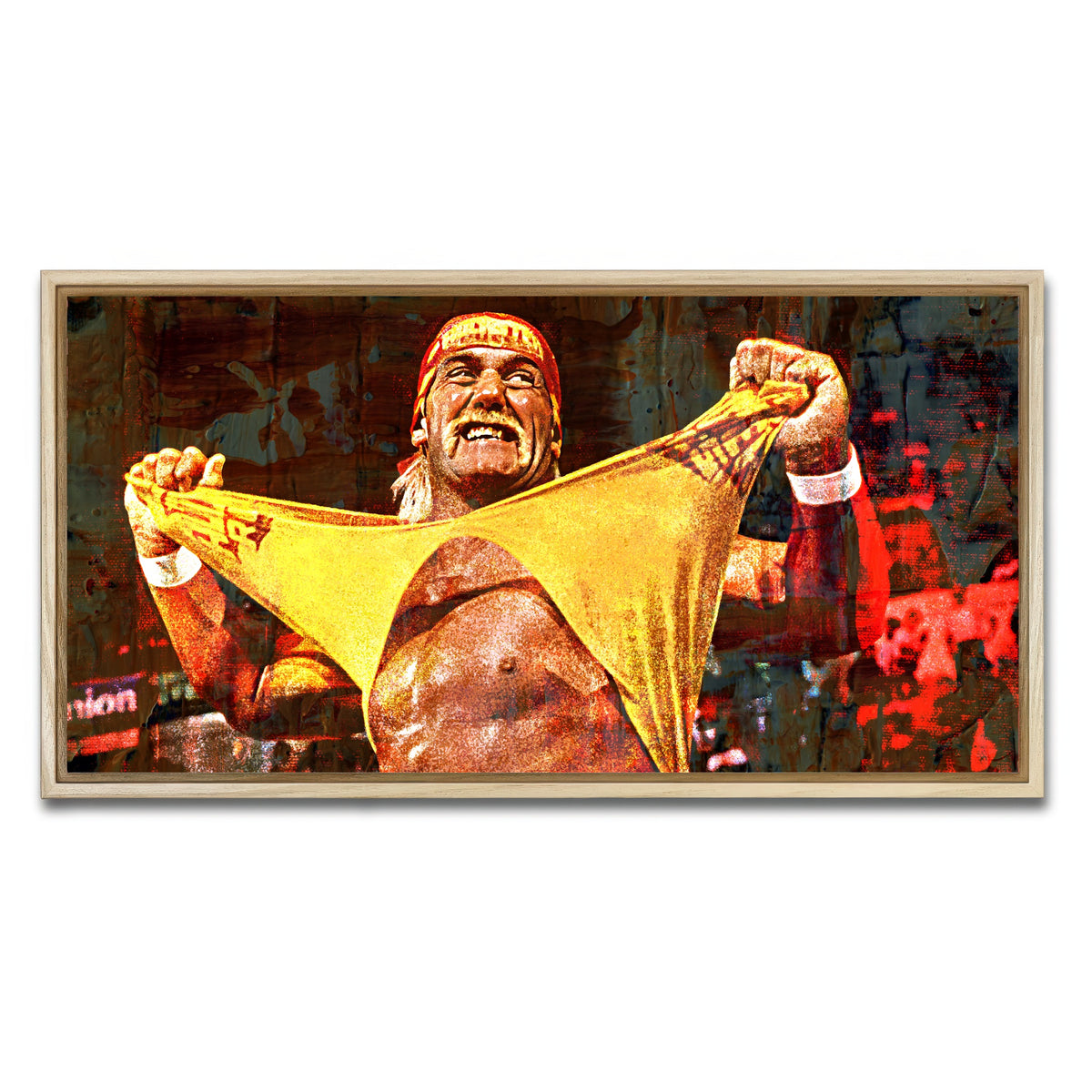 AUTO-MOCKUP WHITE | Hulk Hogan | 1 Piece | Natural Framed Canvas | group=2x1