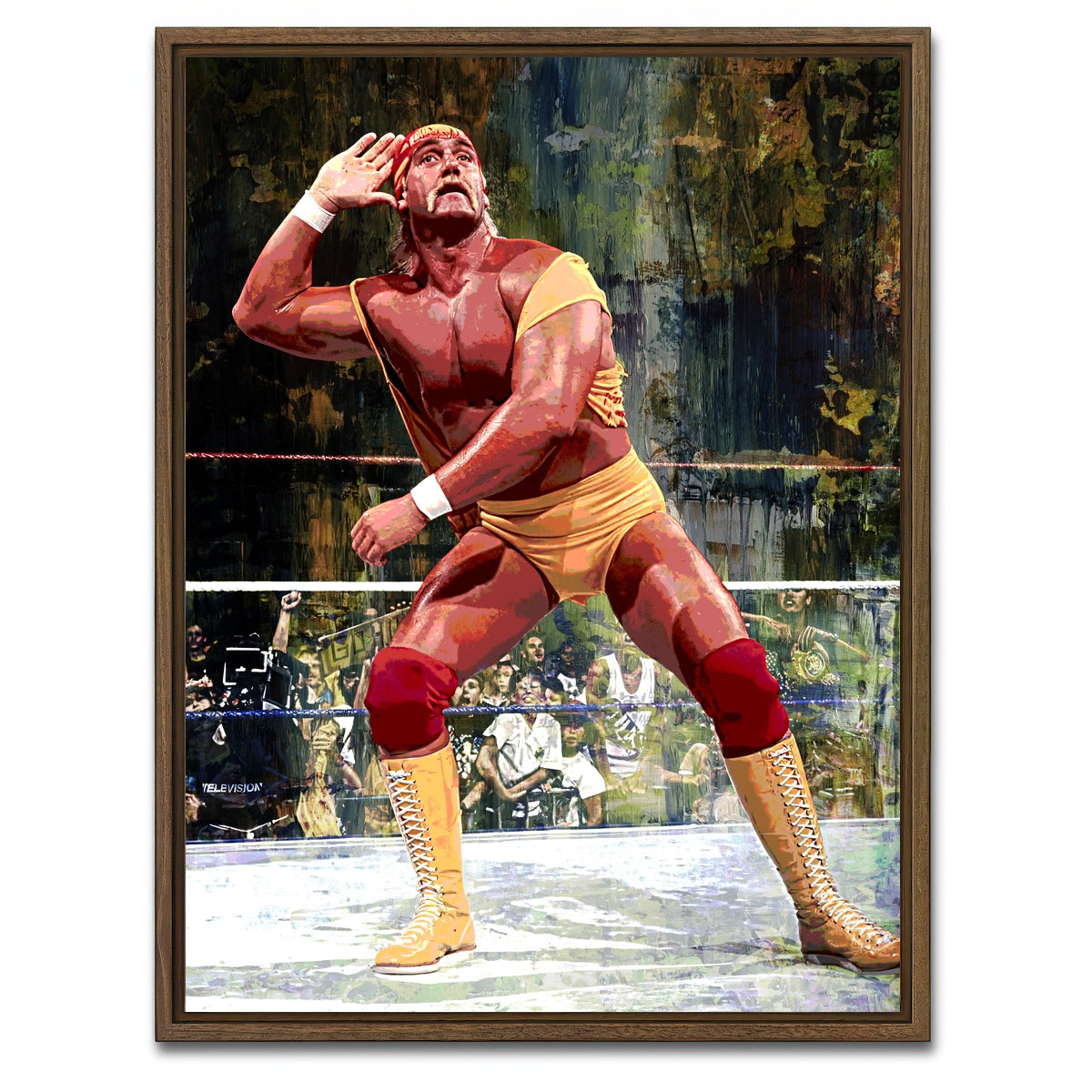 AUTO-MOCKUP WHITE | Hulkamania | 1 Piece | Walnut Framed Canvas | group=3x4