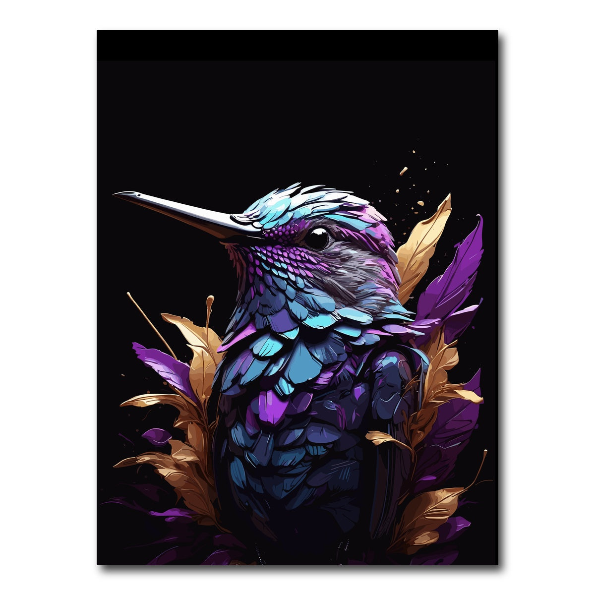 AUTO-MOCKUP WHITE | Hummingbird Animal | 1 Piece | Gallery Wrap Canvas | group=3x4