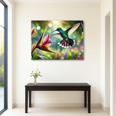 AUTO-MOCKUP ROOM | Hummingbird & Flower